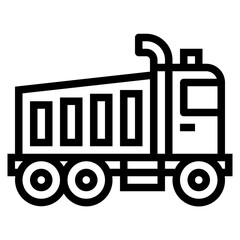dump truck line icon style © smalllike