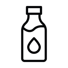 milk bottle line icon illustration vector graphic