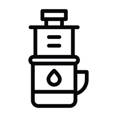 aeropress line icon illustration vector graphic