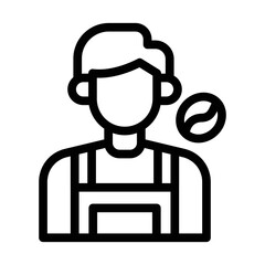 barista line icon illustration vector graphic 