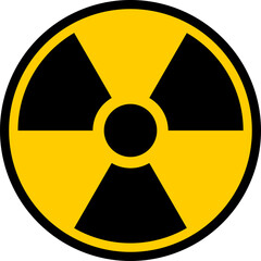 Nuclear Hazard Ionizing Radiation Trefoil Danger Symbol. Vector Image.