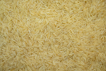 Long variety Asian basmati rice. Rice background
