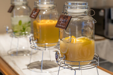 honey and lemon on the table