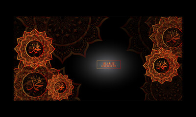 vector gradient mandala arabesque style islamic background
