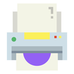 printer flat icon style