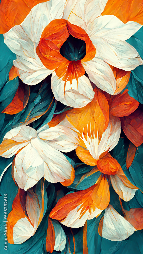 Poster pixel art flower abstract style background illustration generative ai content by midjourney