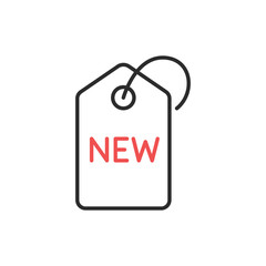 Tag of a new product icon. High quality coloured vector illustration.