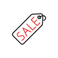 Discount tag icon. High quality coloured vector illustration.