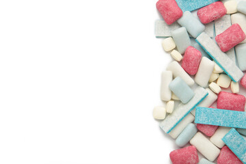 Chewing gum isolated on a white background.
