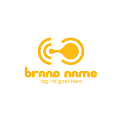 Brand Name Logo Design Template with the connection. Perfect for business, company, restaurant, mobile, app, etc.