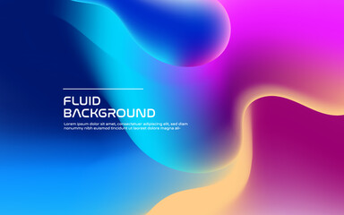 abstract blurry fluid vector background of polar lights. Holographic shiny colors, yellow, pink, blue. eps10 vector