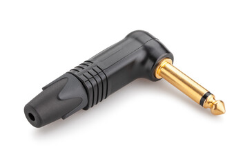 guitar plug jack path isolated on white