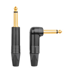 guitar plug jack path isolated on white