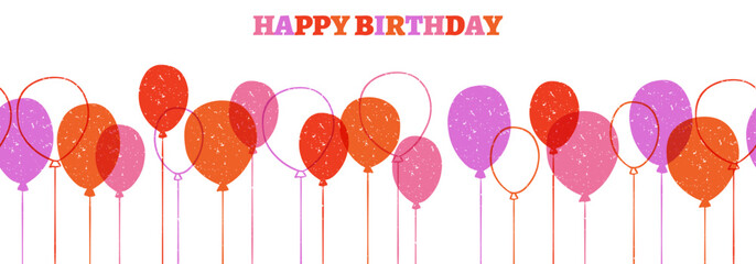 Fun hand drawn party seamless background. Great for birthday parties, textiles, banners, wallpapers, wrapping - vector design Vibrant colors.