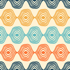 Tribal Ikat Vector Chevron Indian Seamless Pattern