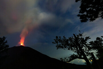 Volcano  Pacaya, volcanic eruption, Guatemala