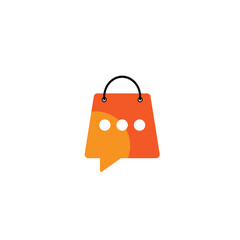 shop sale shopping bag logo design symbol
