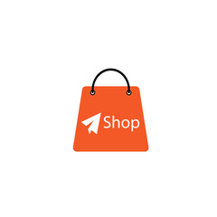 shop sale shopping bag logo design symbol