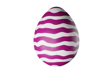 Colorful easter egg with wavy pattern