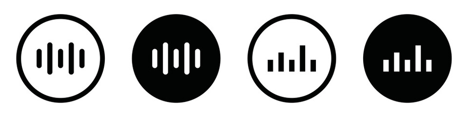 Music wave line icon. Sound wave icon, vector illustration