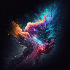 Nebula, breathtaking backdrop in the Universe, Generative AI Technology