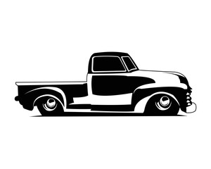 3100 truck vector. isolated white background showing from the side. best for logo badge concept. available in eps 10.