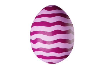Colorful easter egg with wavy pattern