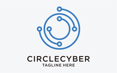 logo design circle technology template