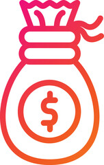 Money bag Vector Icon Design Illustration