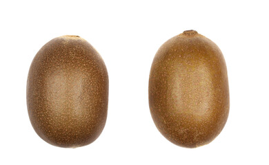 Kiwi gold, Yellow kiwi, (Actinidia chinensis) isolated on white, clipping path