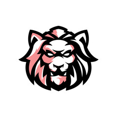 Lion Head Sports Mascot Vector Logo Templates