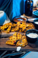 Breakfast Buffet Concept, Breakfast Time in Luxury Hotel, Brunch with Family in Restaurant, Waffles