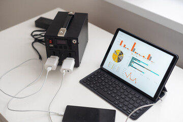 Portable multitasking charging station, power technology