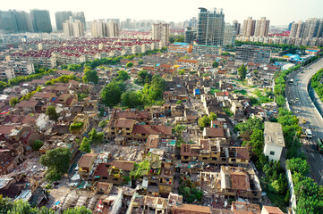 An overview of the Lilong Area, an older community in the process of redevelopment.