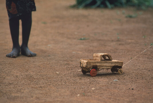 Child with a toy truck, Ngodi Ngodi, Zaire.