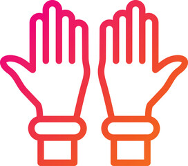 Obraz premium Plastic gloves Vector Icon Design Illustration