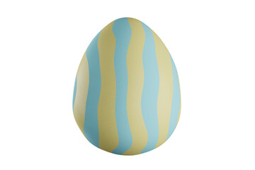 Colorful easter egg with wavy pattern