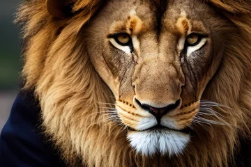 Türaufkleber portrait of a lion © Nedrofly