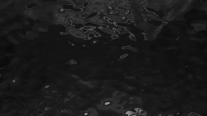 Black water on black background