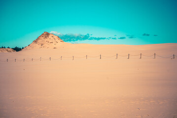 sand dunes, turquise sky, copy space