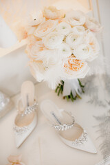 wedding bouquet on the table