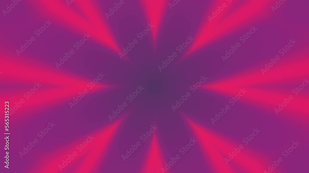 Poster smooth motion of bright red rays of light on a purple background. creative modern design. digital se