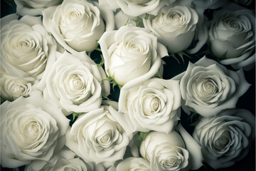Obraz na płótnie Canvas Elegant White Rose Background