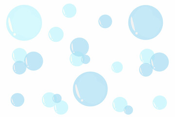 たくさんの泡イメージのイラスト