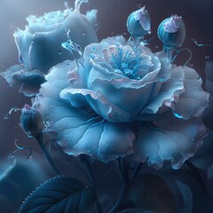 Beautiful spectral flowers ,made with Generative AI