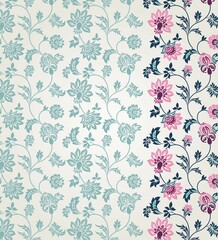 wedding card design, traditional paisley floral pattern , royal India	