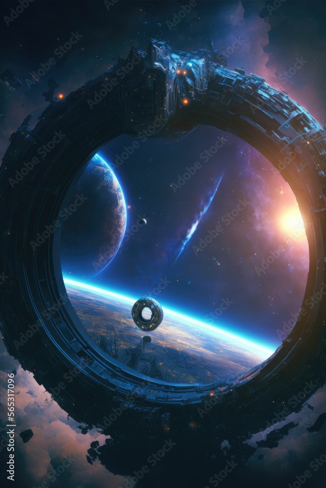 Poster the unknown extracurricular ring of extraterrestrial relic ,made with generative ai