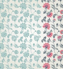 wedding card design, traditional paisley floral pattern , royal India	