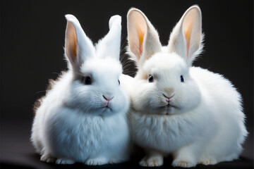 Two rabbits, generative AI
