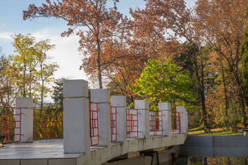 Chinese patio at Arboretum in Sochi. Russia